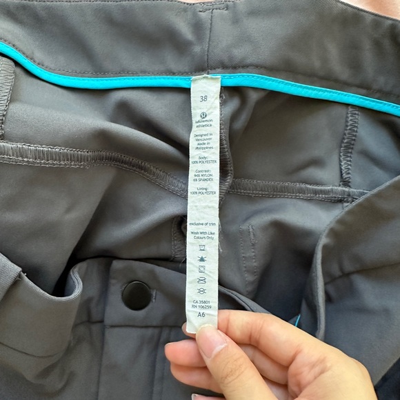 EUC Lululemon Mens ABC Classic-Fit Pant 30" Inseam Dark Gray 4 pockets Sz 38 - Picture 12 of 13